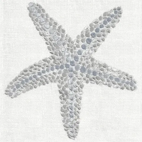 Silver Starfish Roma Terry Guest Towels by Anali (Set of 2)