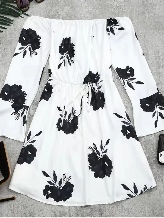 TastyHottie - Trendy Floral Print Long Sleeve Dress