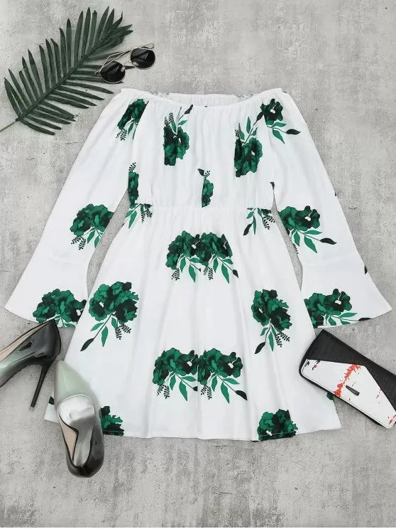 TastyHottie - Trendy Floral Print Long Sleeve Dress