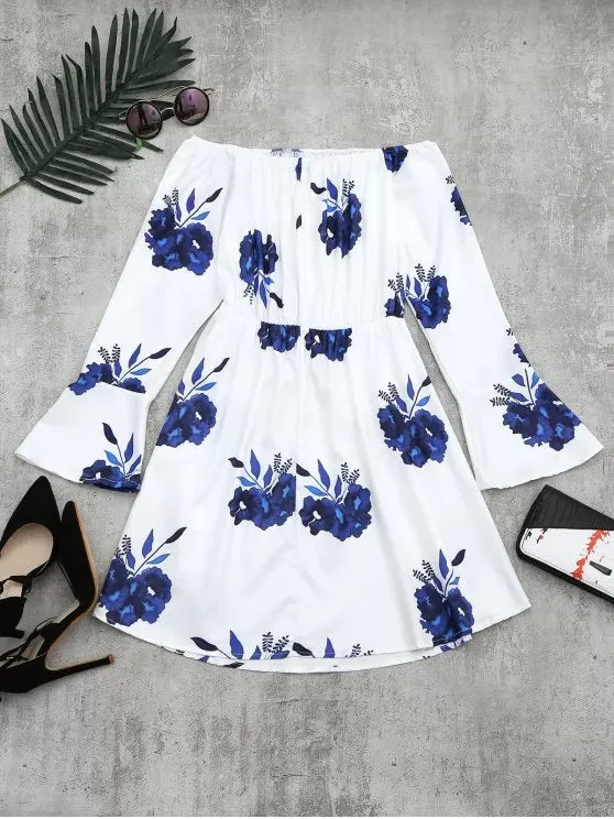 TastyHottie - Trendy Floral Print Long Sleeve Dress