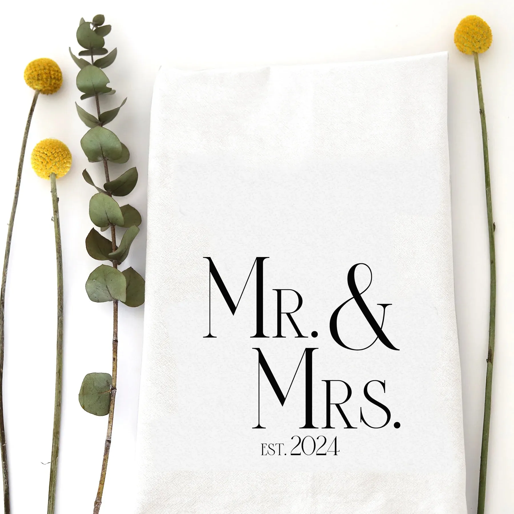 TEA TOWEL: MR & MRS est 2024