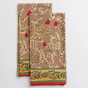 Winter Pinecone Tea Towels