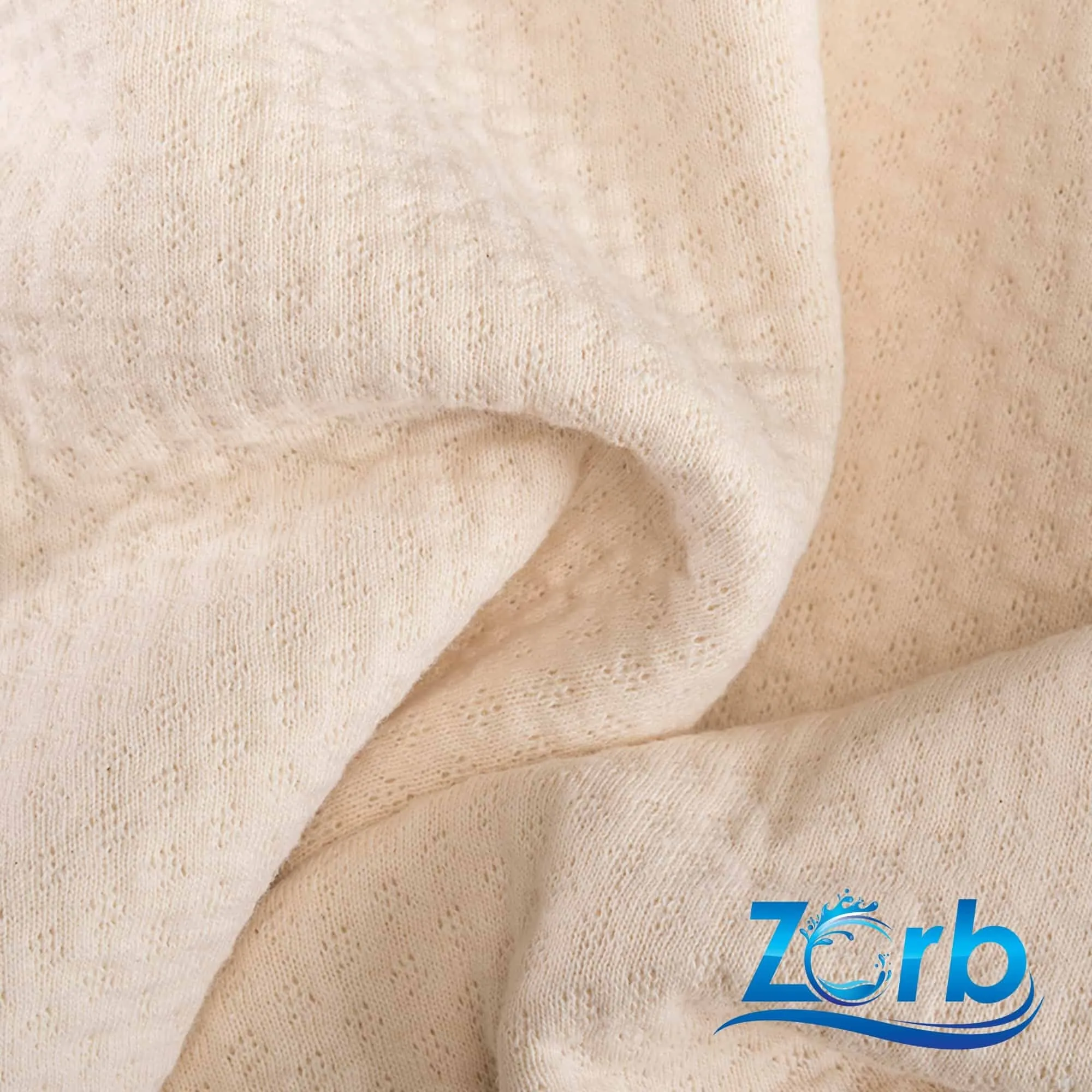 Zorb® 3D 100% Organic Cotton Dimple Silver Fabric (W-230)